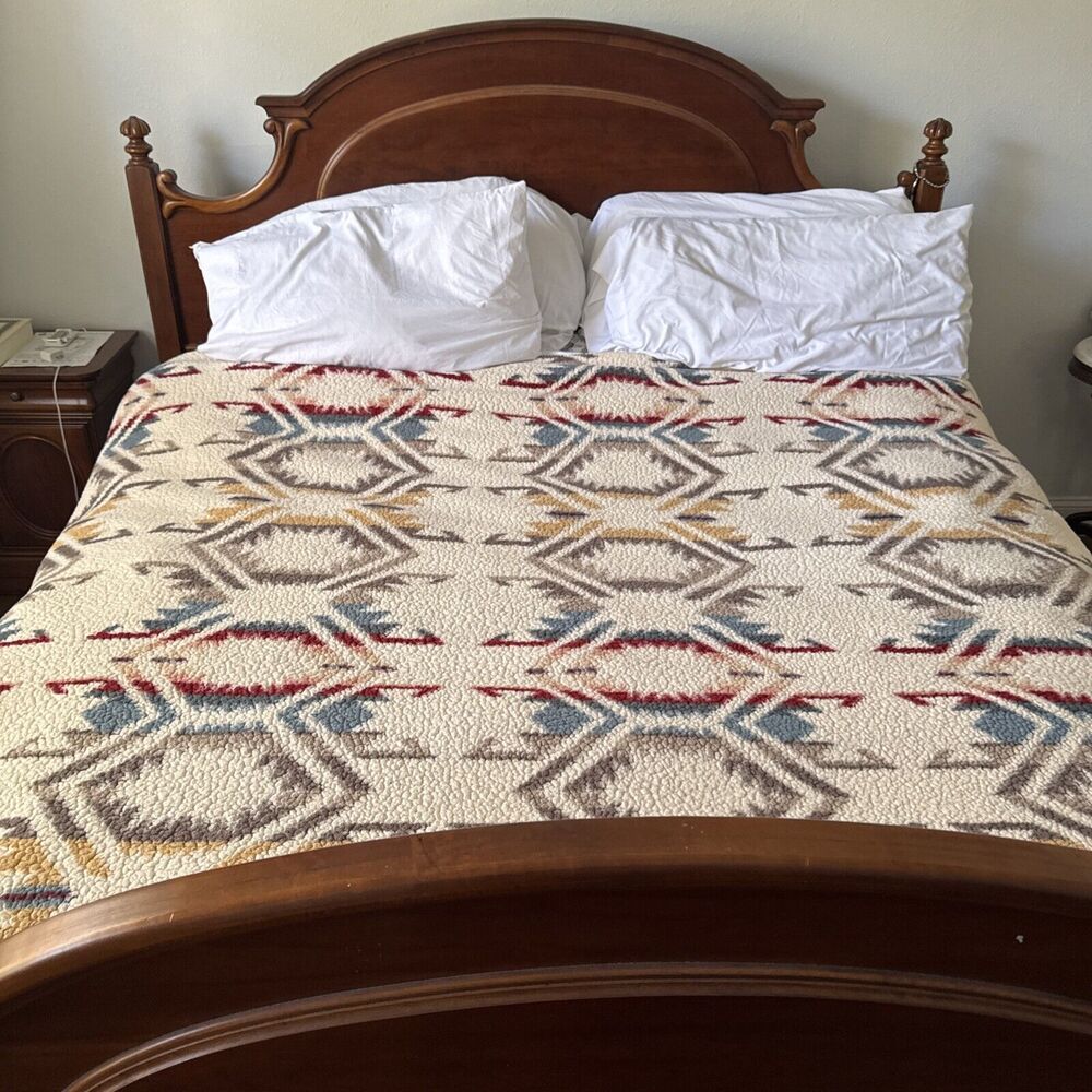 Pendleton Blanket Sherpa Fleece Kingsize Sands Southwest Aztec 88 X 106